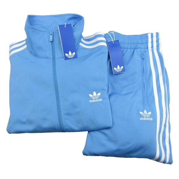 Adidas Originals Firebird Track Pants Jacket Jump Suit Mens Size Large Blue NEW - Picture 1 of 16